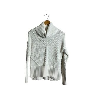 Rachel Ashwell XS Cream White‎ Cable Knit Coastal Chunky Sweater